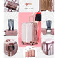 3 Piece Set 20" 24" 28 Inches Rose Gold Colour Aluminium Framed ABS Hard Shell Without Zipper TSA Luggage Zaappy.com