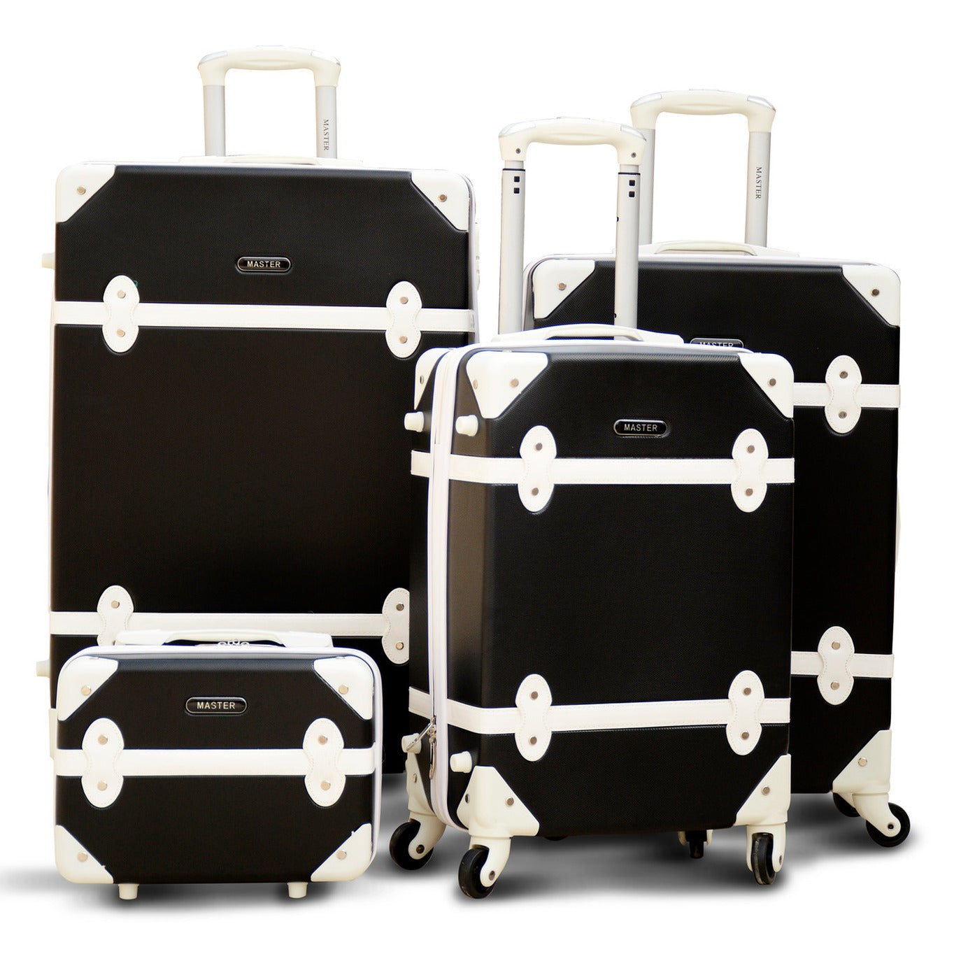 Corner Guard ABS Lightweight Luggage Bag with Spinner Wheel | 4 Piece Set 7" 20" 24" 28 Inches