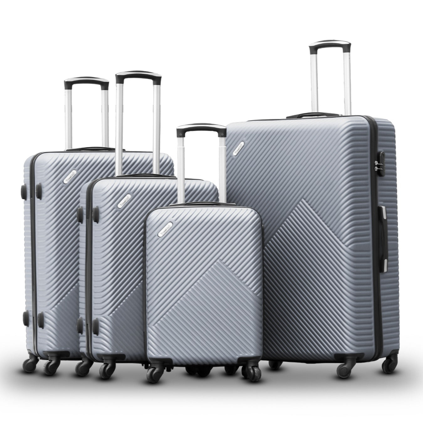 TravelGo Lightweight ABS Luggage Bags with Spinner Wheels | 20, 24, 28, 32 Inches