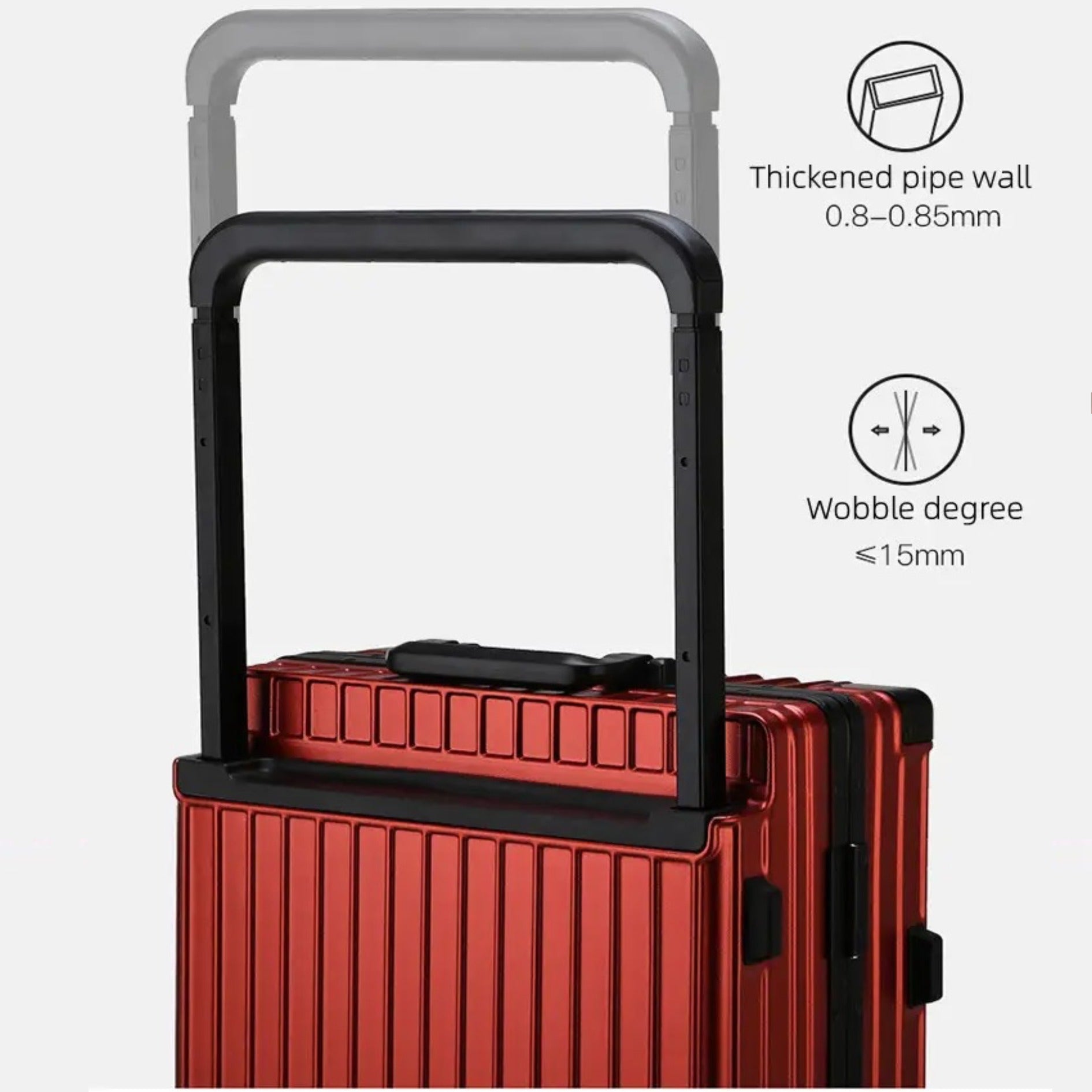 Aluminum shops spinner luggage