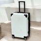 24" Silver Aluminium Framed Hard Shell Without Zipper TSA Luggage Bag with Spinner Wheel
