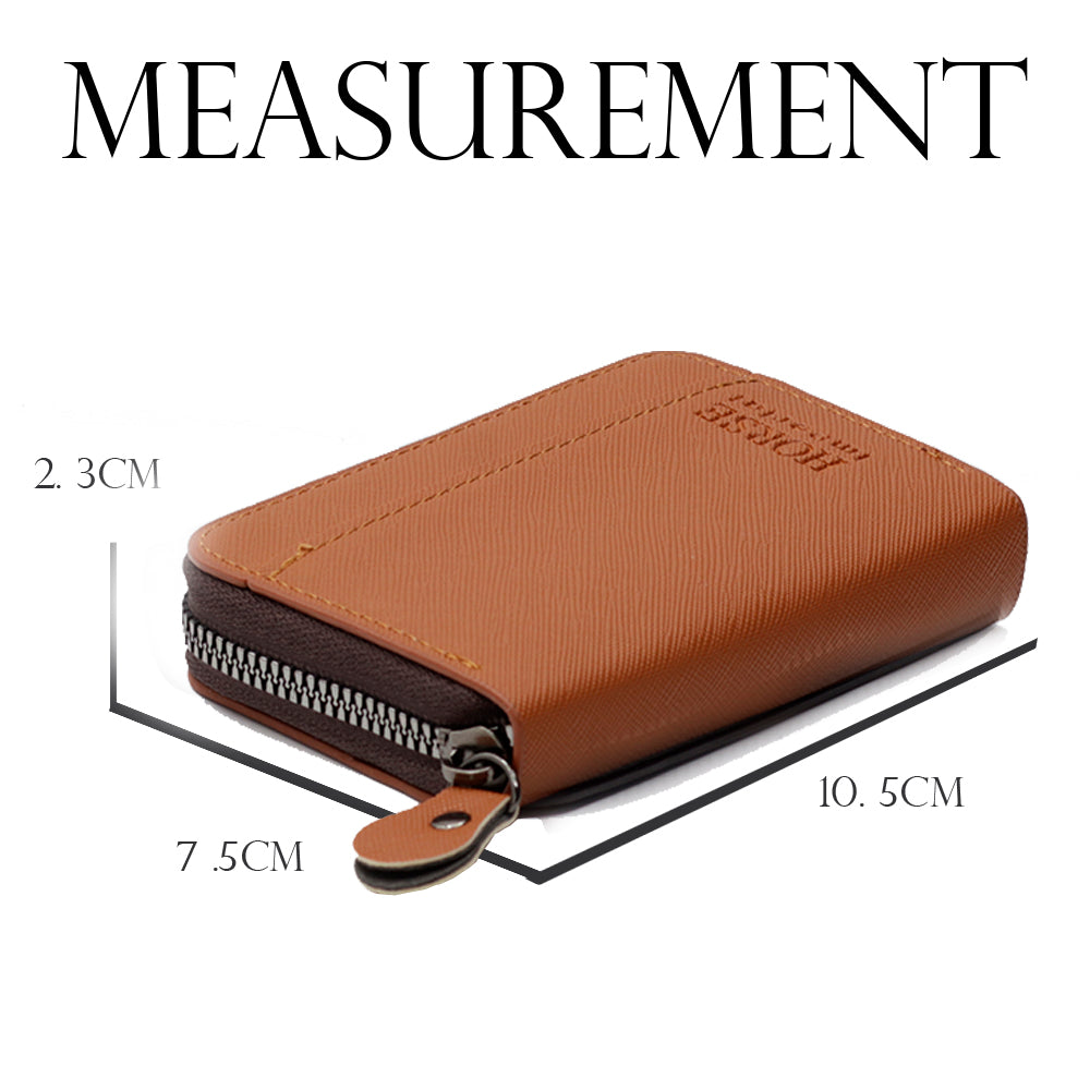 FLASH SALE ⚡ Small PU Leather Credit Card Holder Button Wallet | Multi Card Slot Zipper Coin Purse