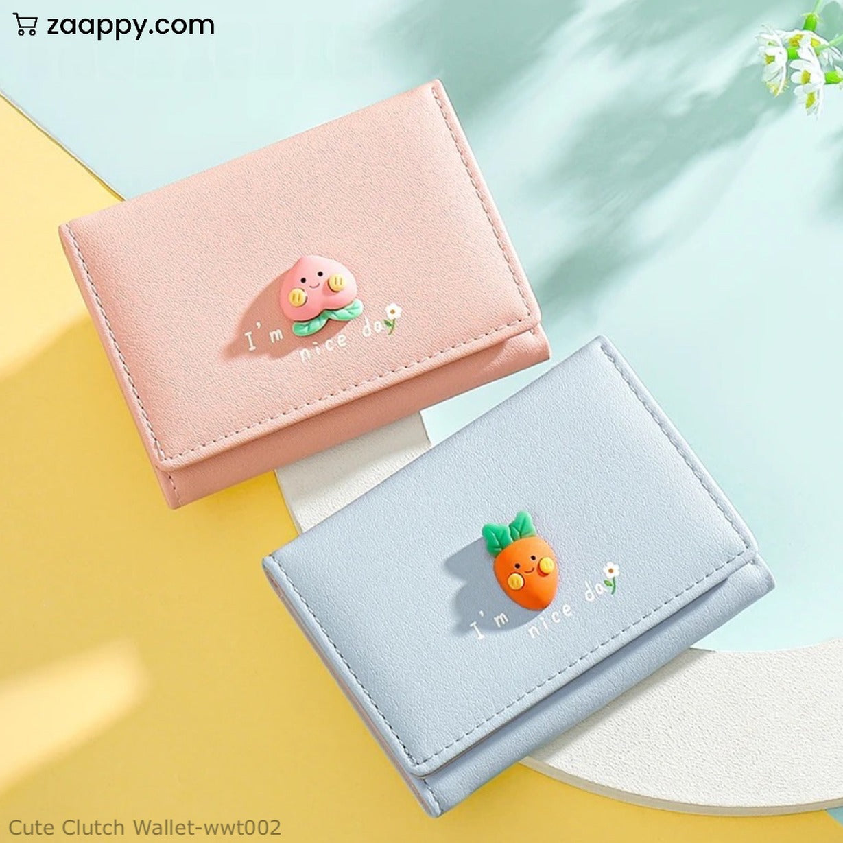 FLASH SALE ⚡ Cute Tri Fold Clutch Wallet For Women | Small Card Holder Purse