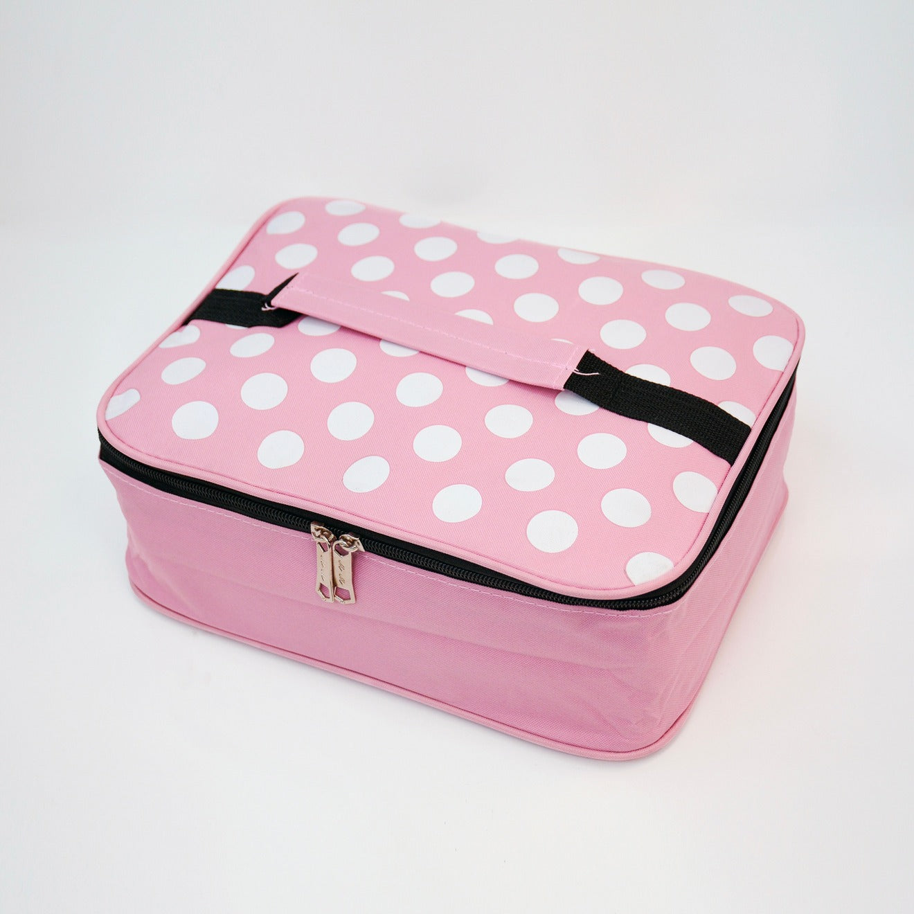 Polka Dotted Insulated Square Lunch Bag