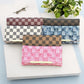 Fashion Textured Classic Women Wallet | Check Design Long Wallet