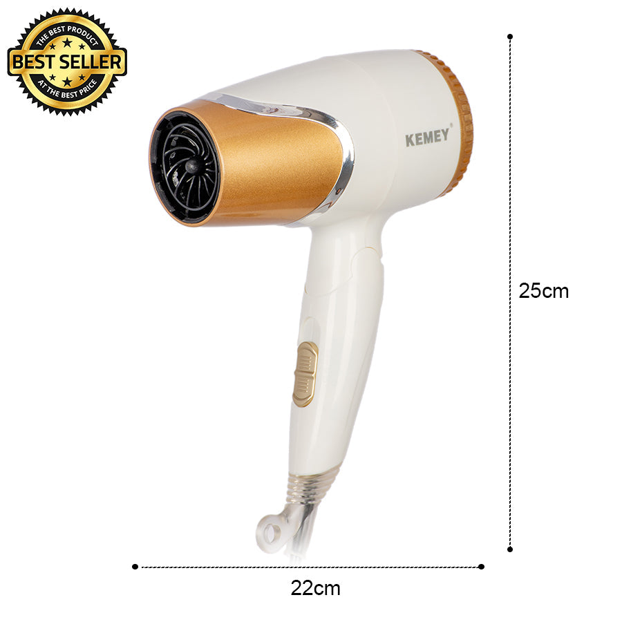 FLASH SALE ⚡ KEMEY KM-6832 Electric Foldable Travel Hair Dryer with 2 Speed Control