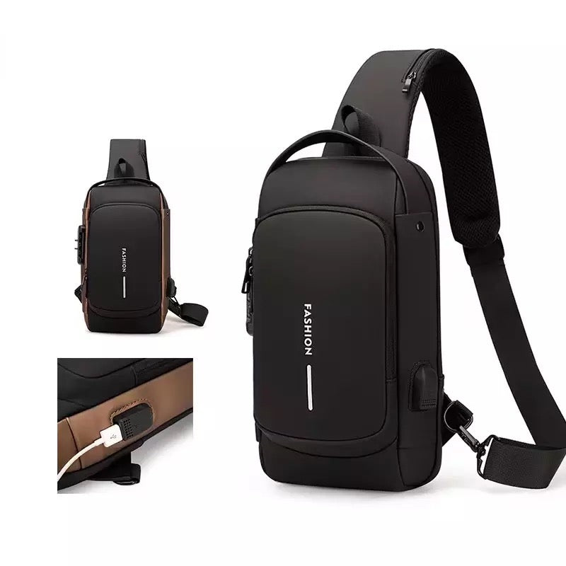 Anti-theft USB Shoulder Bag | Cross Body Chest Bag flash sale