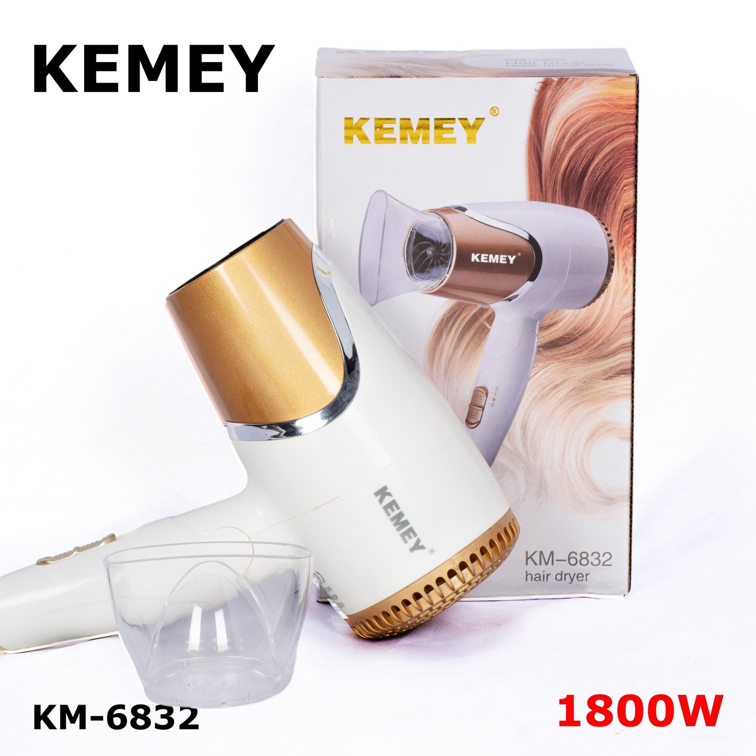 FLASH SALE ⚡ KEMEY KM-6832 Electric Foldable Travel Hair Dryer with 2 Speed Control