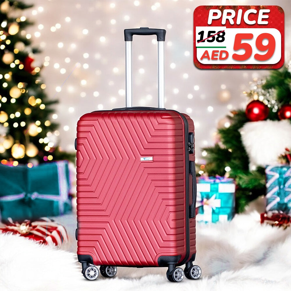 Lightweight ABS Double Spinner Wheel Luggage Bags | Medium 24 Inch Size 20-25 Kg Capacity