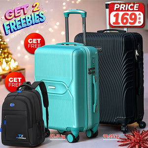 Lightweight Luggage Medium Size Check in and Cabin Size Combo Set | Backpack Free