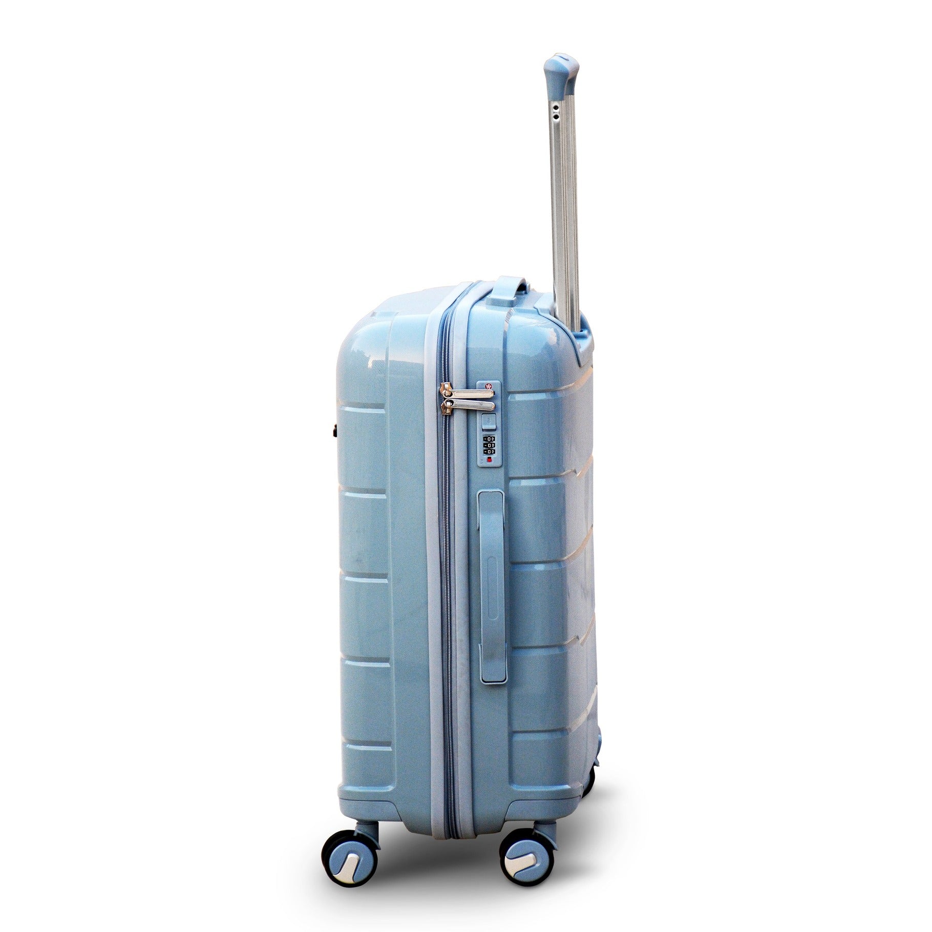 24" Ceramic PP Unbreakable Luggage Bag With Double Spinner Wheel