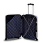 3 Piece Set 20" 24" 28 Inches Silver Colour Travel Way ABS Luggage lightweight Hard Case Trolley Bag Zaappy.com