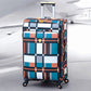 Check Design Lightweight PU Luggage with Spinner Wheel Zaappy.com