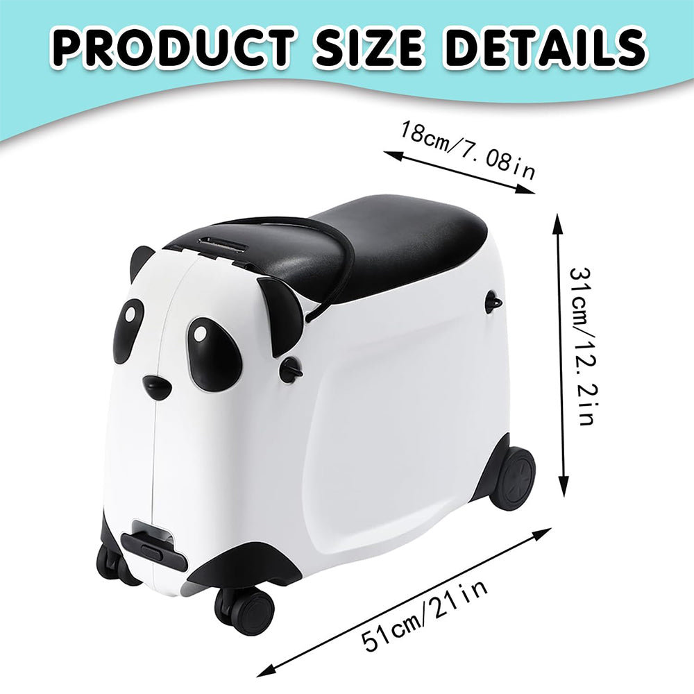 Panda Ride Kids Luggage | Ride-On Suitcase for Toddlers | Lightweight & Durable | 3-6 Years Travel Companion