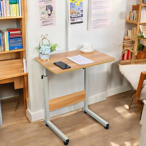 Portable Study Table | Laptop Stand with Wheels | Adjustable Height and Angle