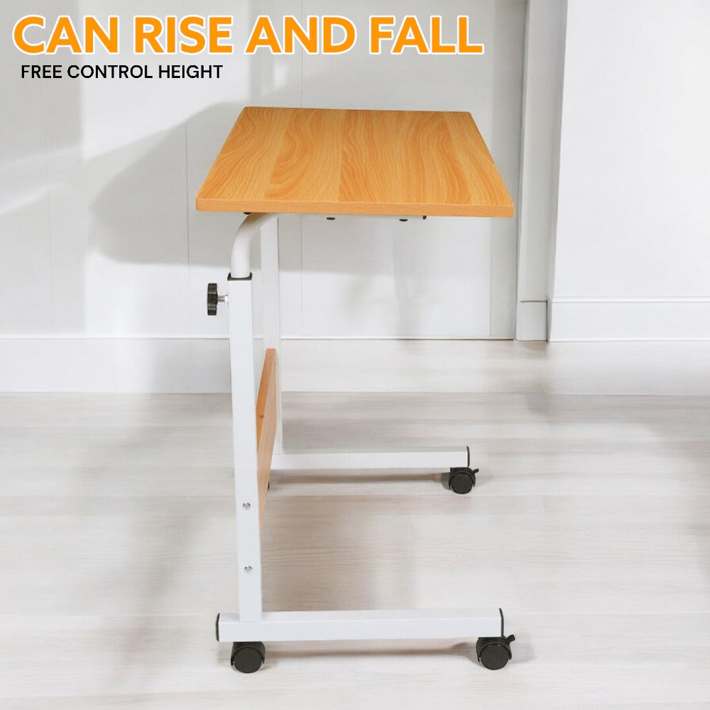 Portable Study Table | Laptop Stand with Wheels | Adjustable Height and Angle