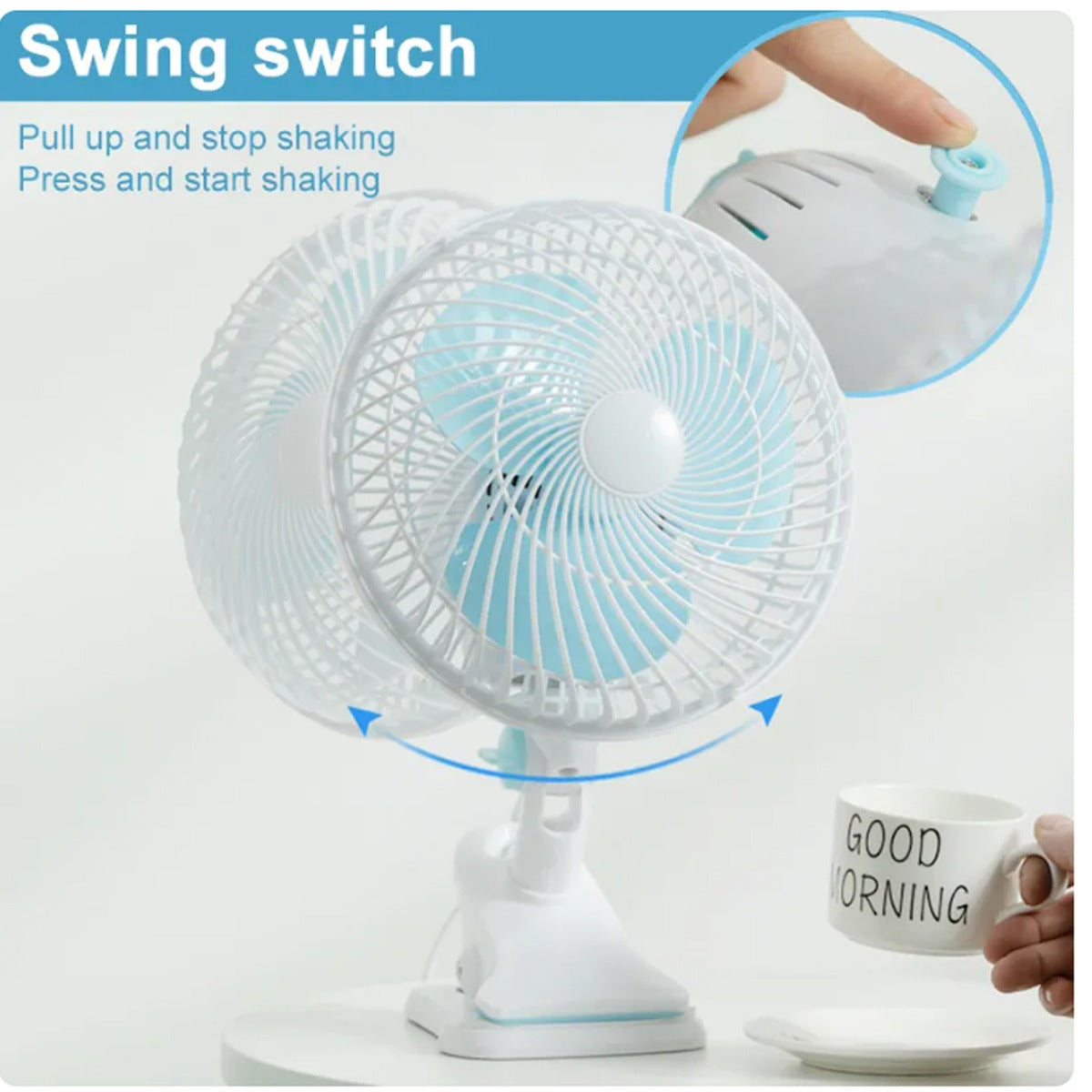 FLASH SALE ⚡ Wired Clipping Swing Fan for Cool Winds | Medium Size Fan