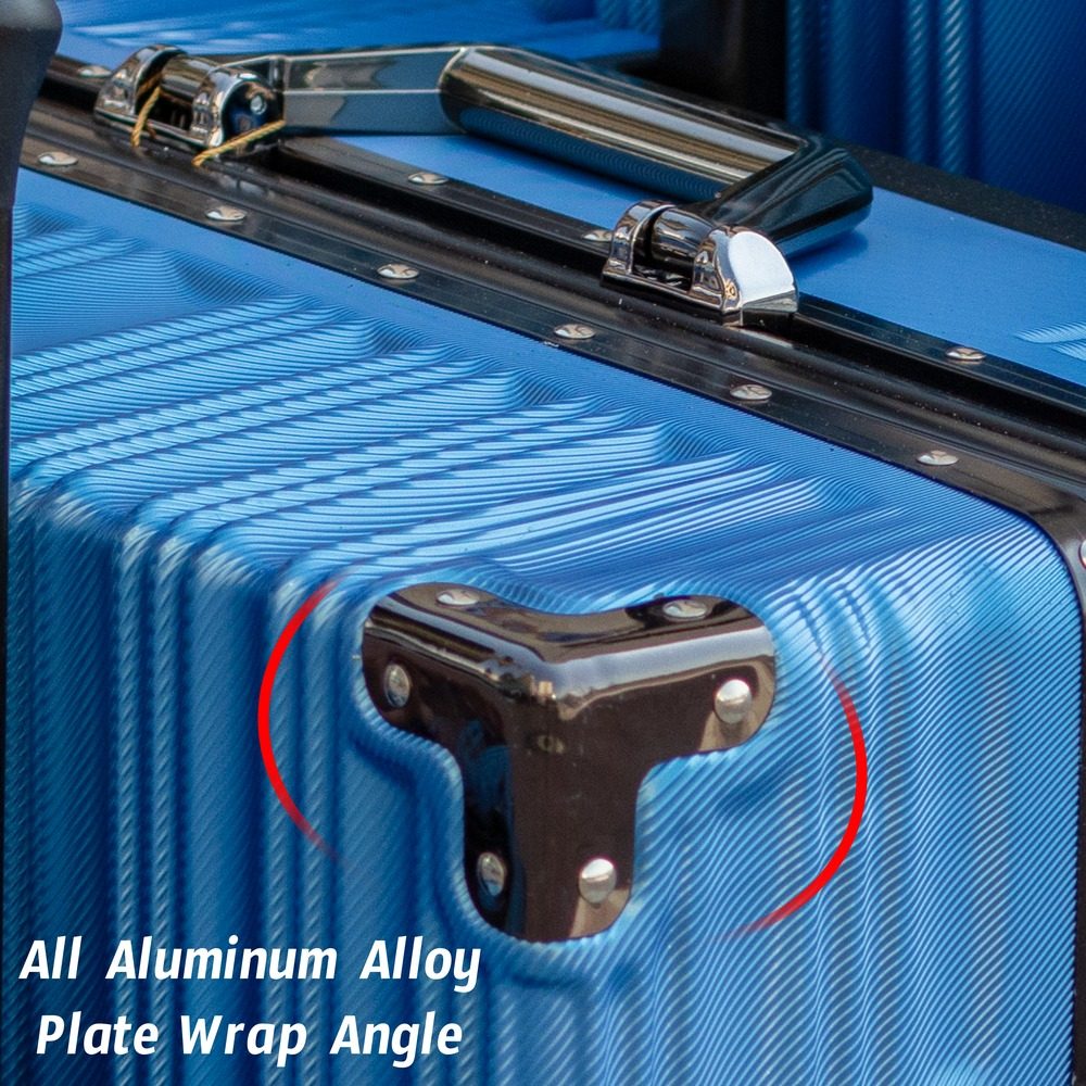 Premium Aluminum Hard Shell Luggage | Zipperless Suitcase Set with TSA Lock | Silent 360° Spinner Wheels | 3 Piece Set 20" 24" 28" Inches