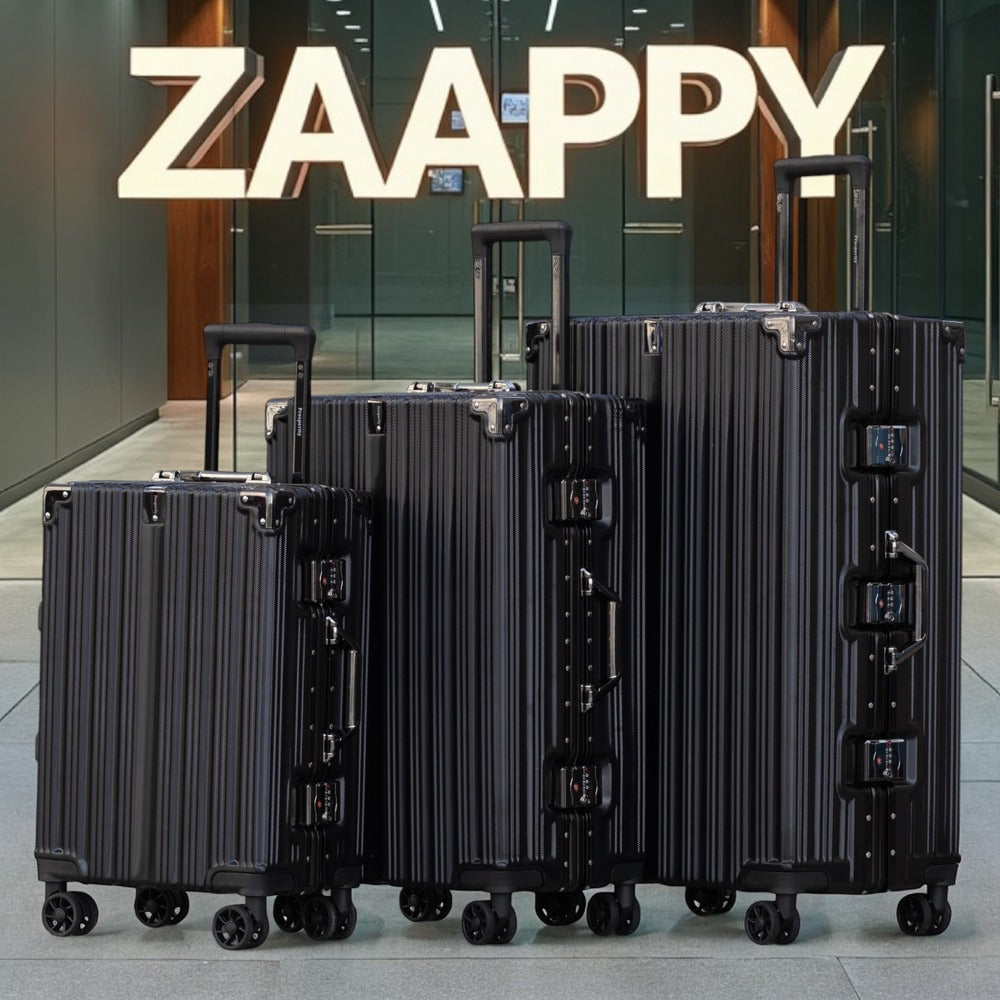 Premium Aluminum Hard Shell Luggage | Zipperless Suitcase Set with TSA Lock | Silent 360° Spinner Wheels | 3 Piece Set 20" 24" 28" Inches