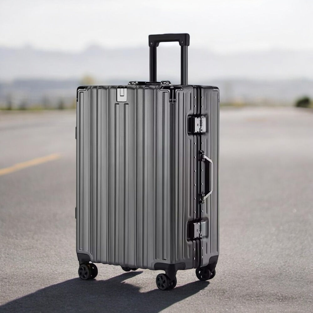 Premium Aluminum Hard Shell Luggage | Zipperless Suitcase Set with TSA Lock | Silent 360° Spinner Wheels | 3 Piece Set 20" 24" 28" Inches