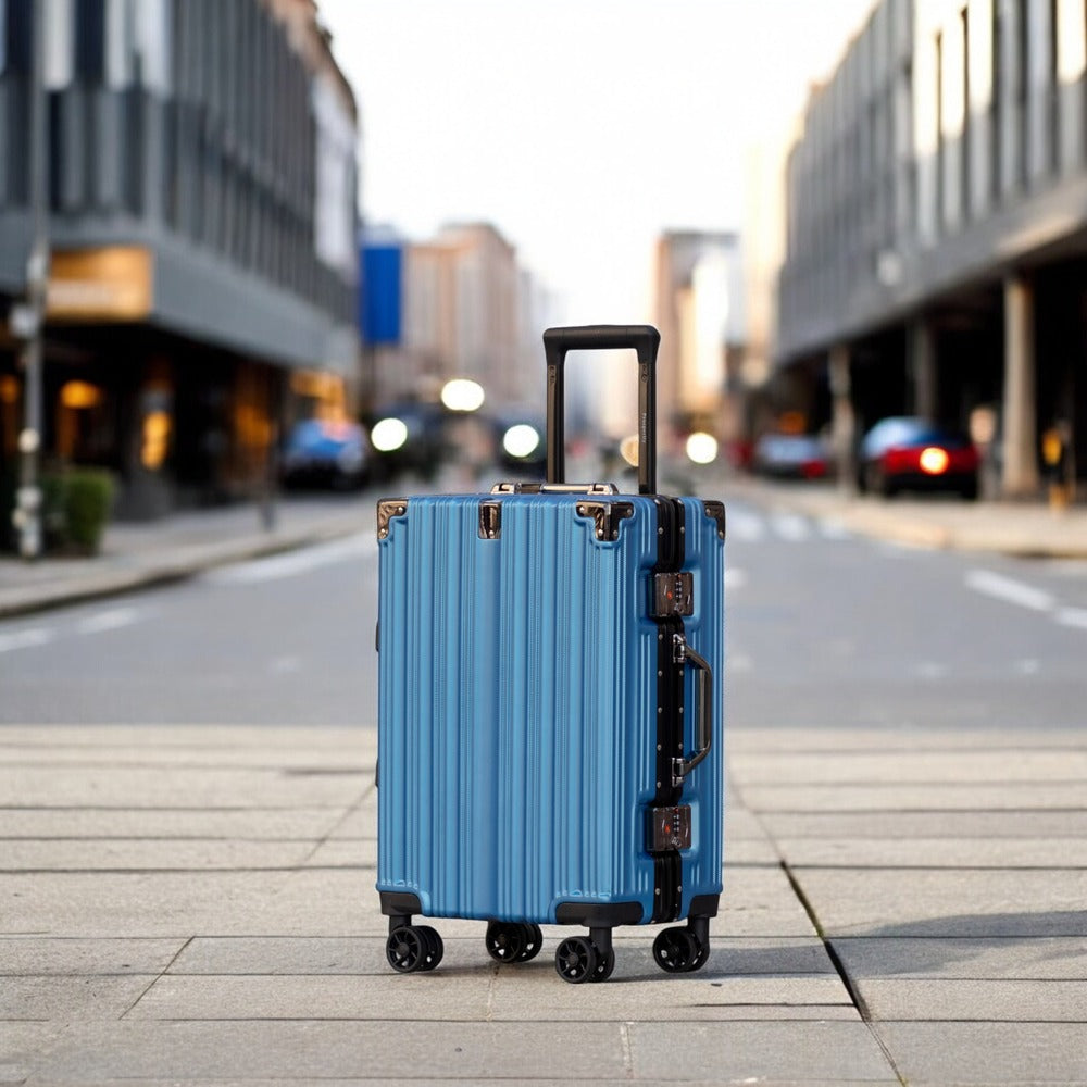 Premium Aluminum Hard Shell Luggage | Zipperless Suitcase Set with TSA Lock | Silent 360° Spinner Wheels | 3 Piece Set 20" 24" 28" Inches