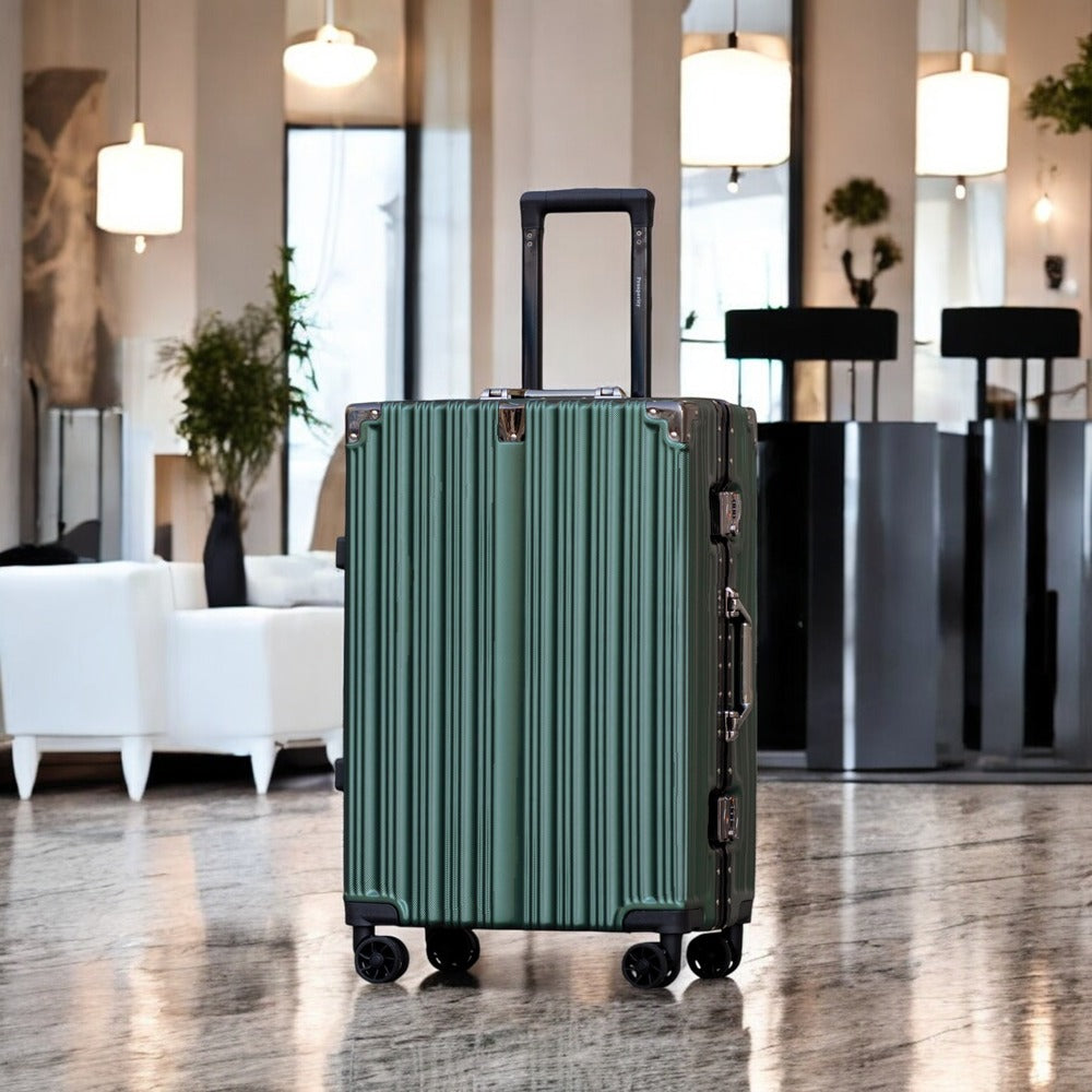 Premium Aluminum Hard Shell Luggage | Zipperless Suitcase Set with TSA Lock | Silent 360° Spinner Wheels | 3 Piece Set 20" 24" 28" Inches