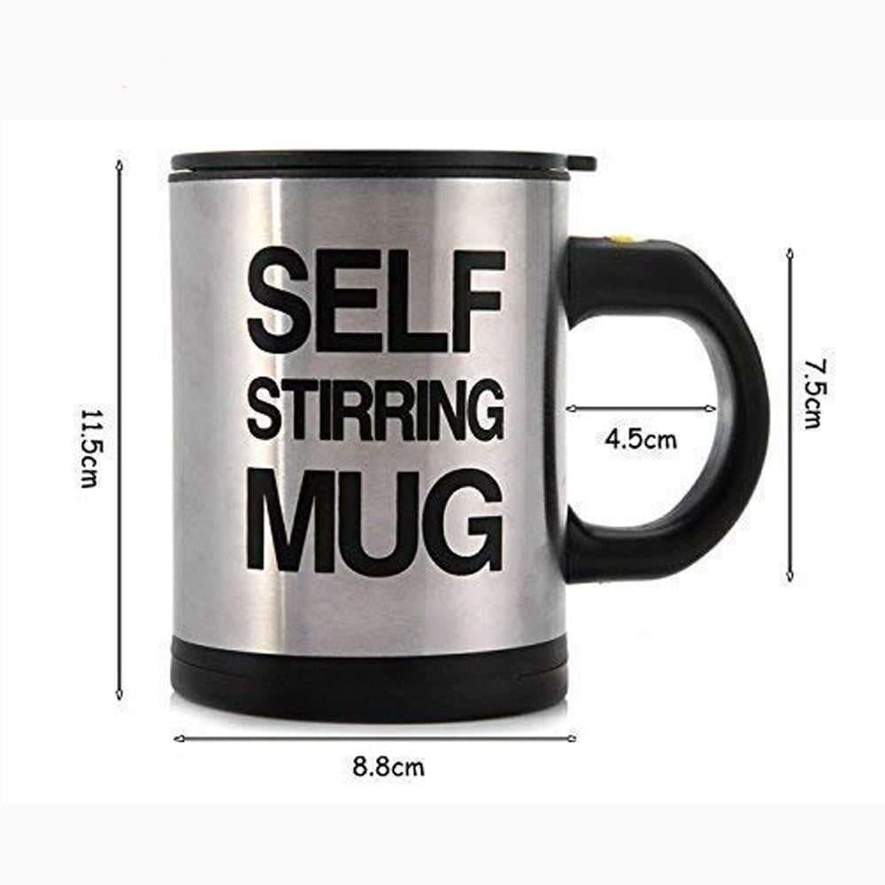 Self Stirring Electric Stainless Steel Coffee Mug | Automatic Self Mixing Cup