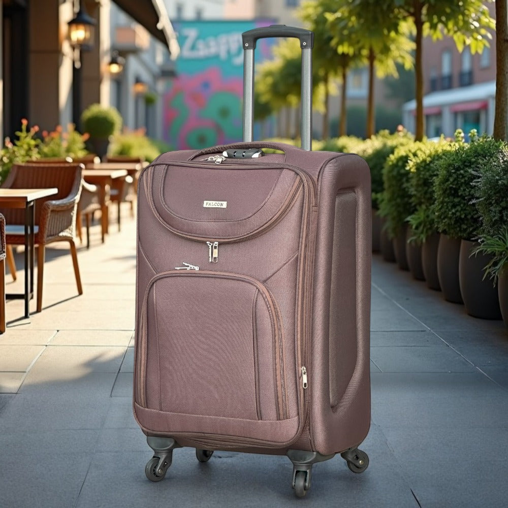 28 Inch Check-In Size Falcon Premium Expandable Soft Fabric Luggage | 4 Smooth Spinner Wheels | Secure Combination Locks