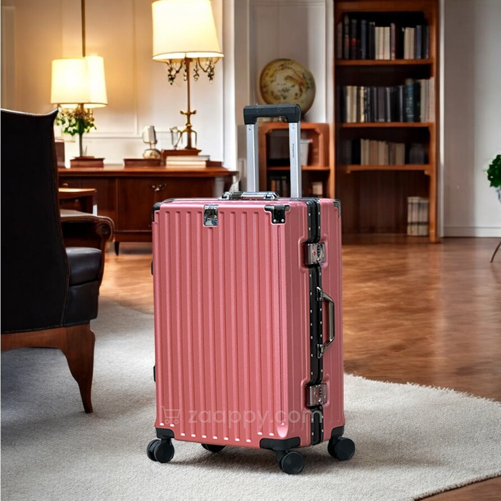 Trending Aluminum Luggage | USB Charging Port | Bottle Holder | Free Your Hands | Stylish Travel Companion | 3 Pcs Set 20" 24" 28" Inches