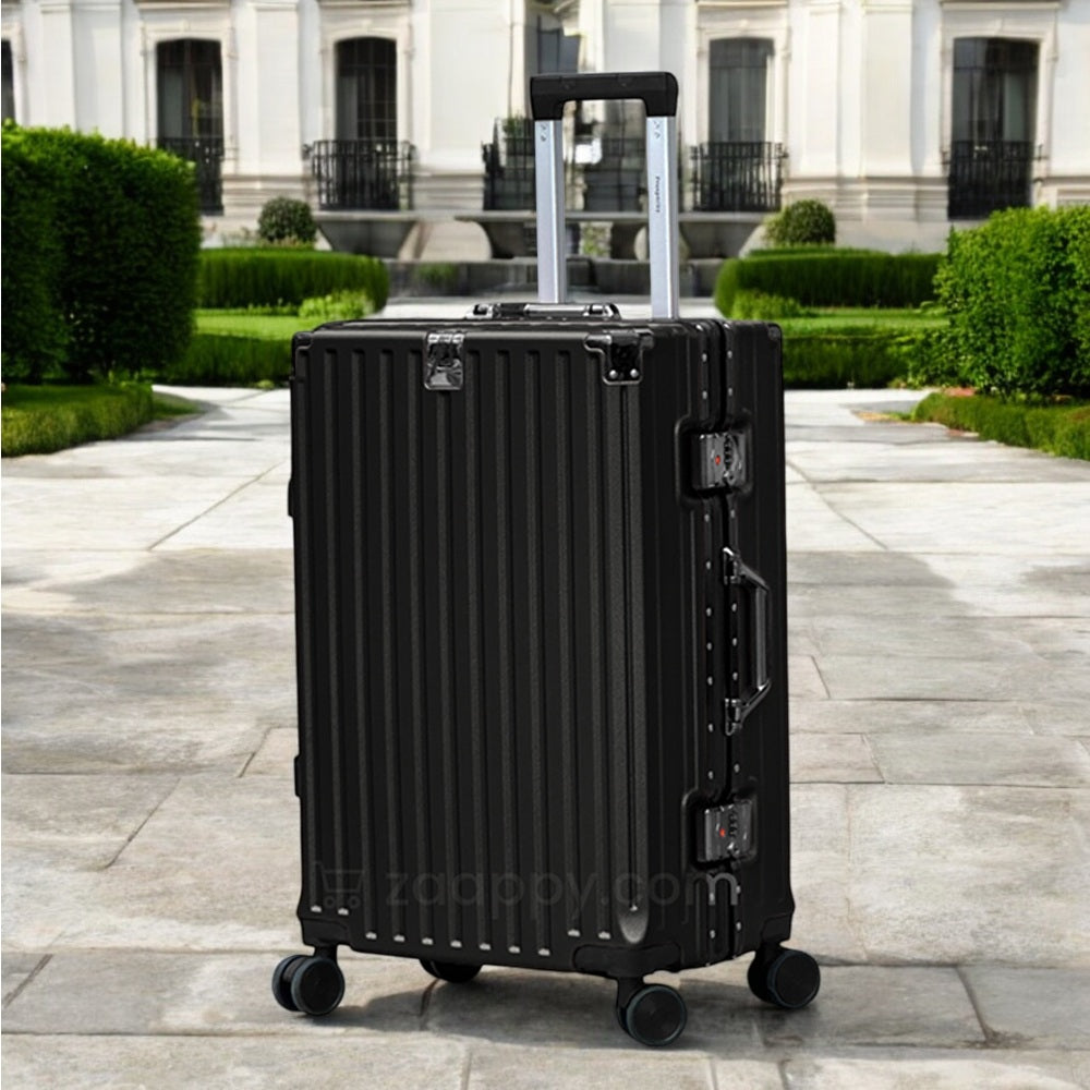 Trending Aluminum Luggage | USB Charging Port | Bottle Holder | Free Your Hands | Stylish Travel Companion | 3 Pcs Set 20" 24" 28" Inches