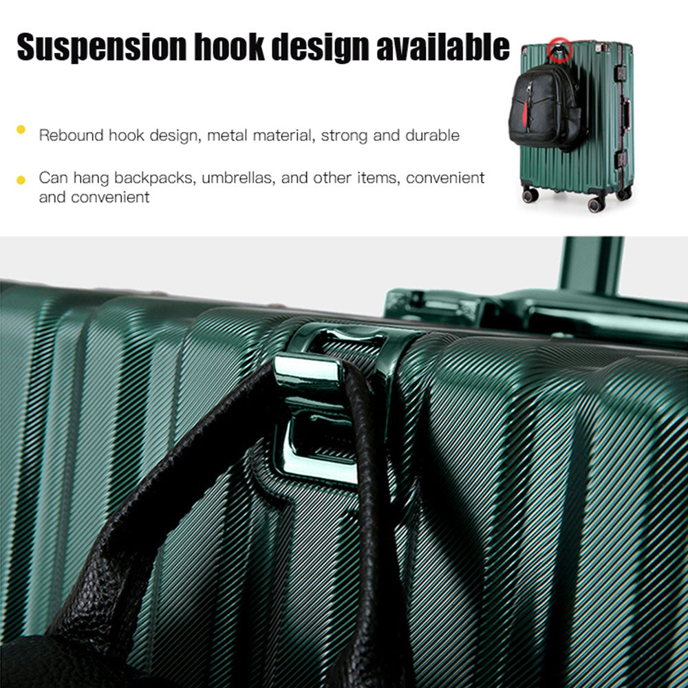 Trending Aluminum Luggage | USB Charging Port | Bottle Holder | Free Your Hands | Stylish Travel Companion | 3 Pcs Set 20" 24" 28" Inches