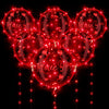 Valentine's Day LED Red Light Up Bobo Bubble Transparent Helium Balloons With String Lights For Decoration