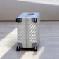 20" Silver Aluminium Framed 3D Diamond Hard Shell Without Zipper Carry On TSA Luggage