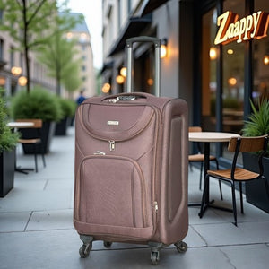 24 Inch Check-In Size Falcon Premium Expandable Soft Fabric Luggage | 4 Smooth Spinner Wheels | Secure Combination Locks