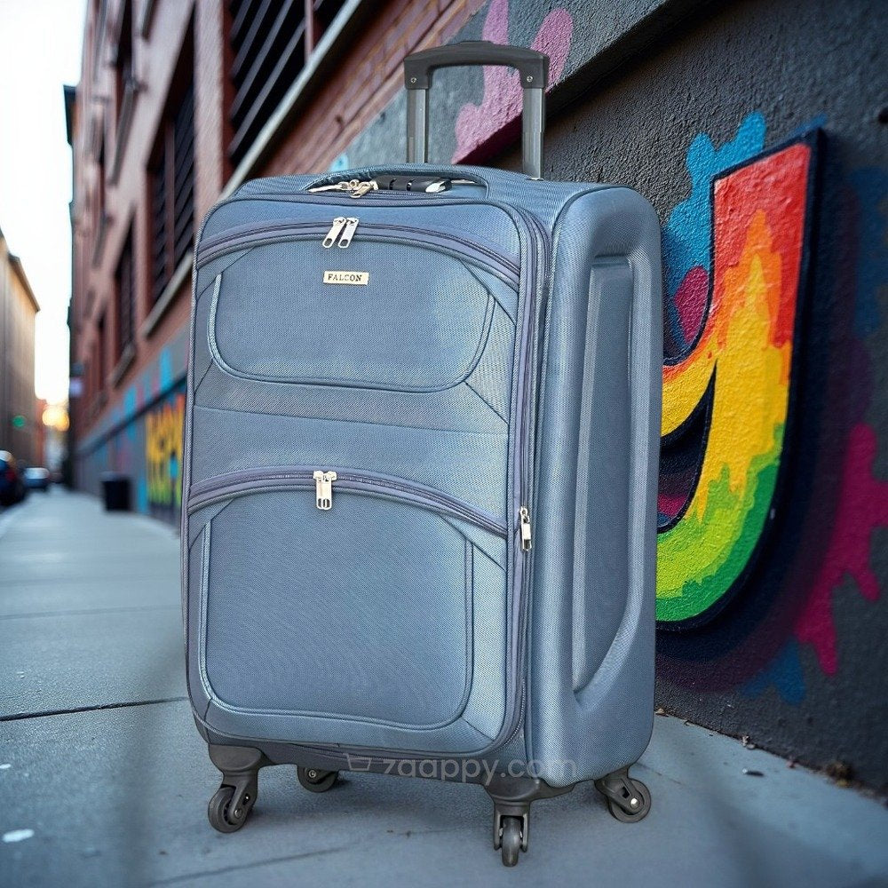 32 Inch Check-In Size Falcon Premium Expandable Soft Fabric Luggage | 4 Smooth Spinner Wheels | Secure Combination Locks