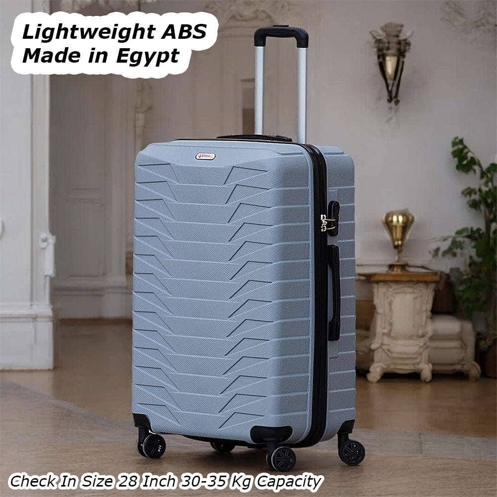 ZAAPPY Lightweight ABS Hard Case Trolley Luggage With Spinner Wheels | 3 Pcs Set 20, 24 and 28 inches