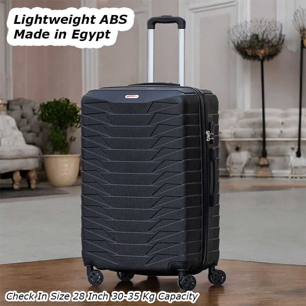 ZAAPPY Lightweight ABS Hard Case Trolley Luggage With Spinner Wheels | 3 Pcs Set 20, 24 and 28 inches