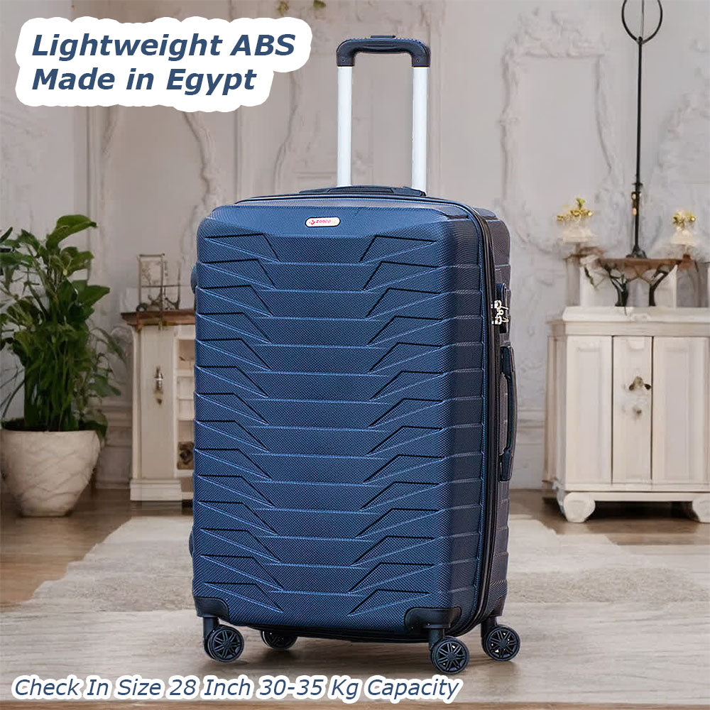 ZAAPPY Lightweight ABS Hard Case Trolley Luggage With Spinner Wheels | 3 Pcs Set 20, 24 and 28 inches