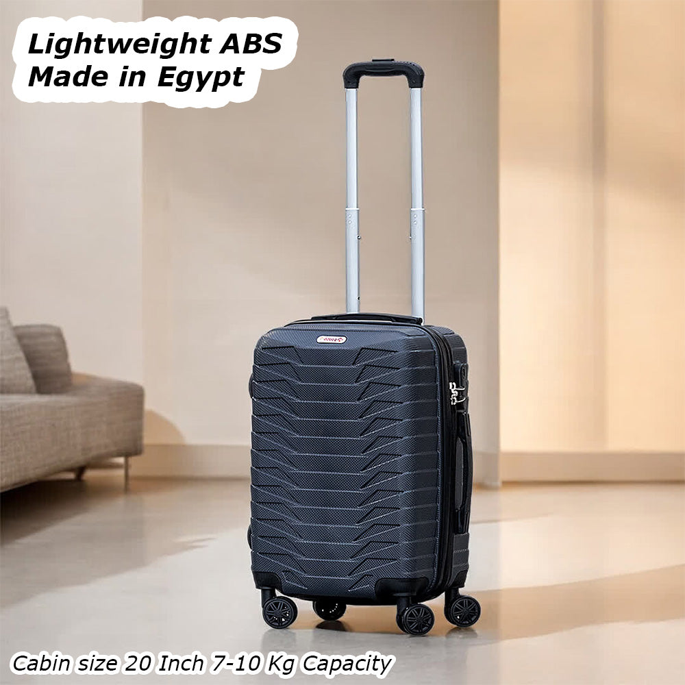 ZAAPPY Lightweight ABS Hard Case Trolley Luggage With Spinner Wheels | 3 Pcs Set 20, 24 and 28 inches