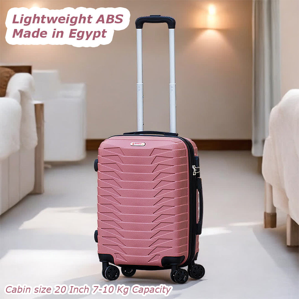 ZAAPPY Lightweight ABS Hard Case Trolley Luggage With Spinner Wheels | 3 Pcs Set 20, 24 and 28 inches