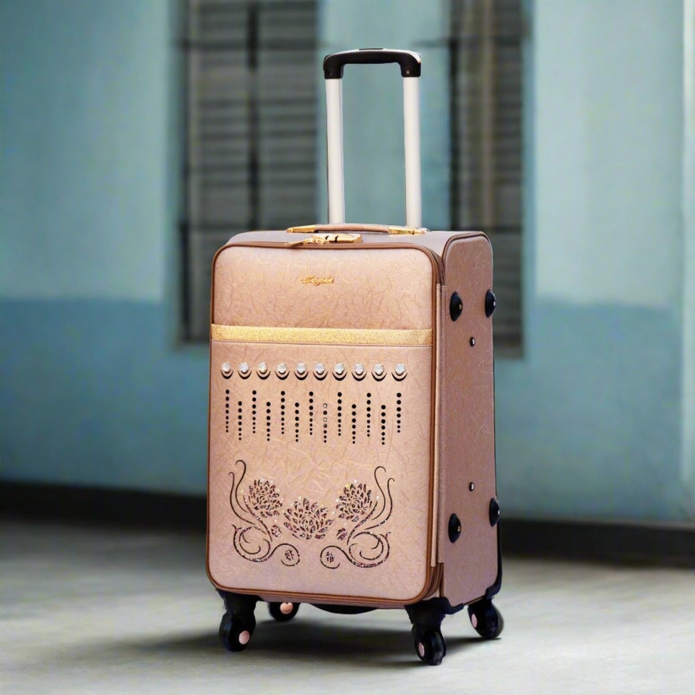 ASD PU Leather Line - Stone Rose Gold Material Luggage bags