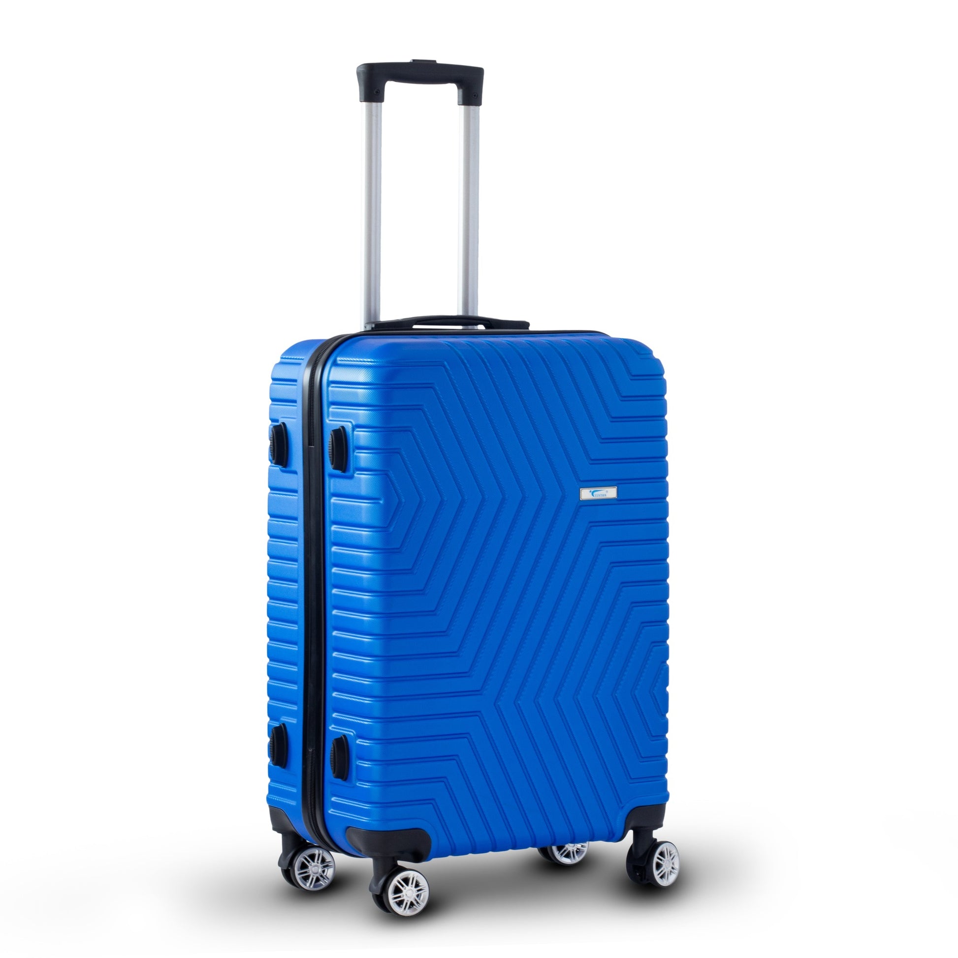 Lightweight ABS Check in medium size luggage blue
