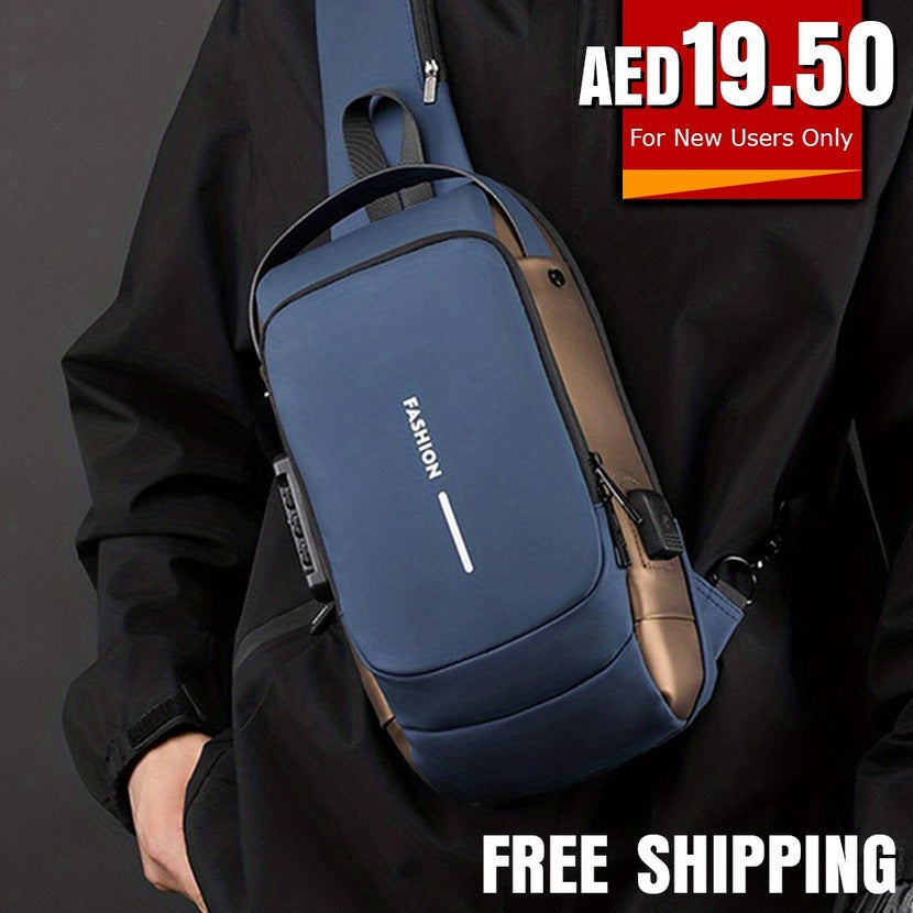 Buy Anti theft USB Cross Body Chest Bag on Sale Today Zaappy