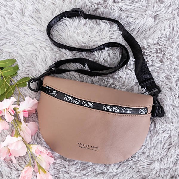 Stylish Forever Young PU Leather Waist Bag | Utility Belt Bag For Travel Purpose