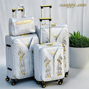 Glittering PU Luggage Bags With Spinner Wheels | 4 Piece Set 7