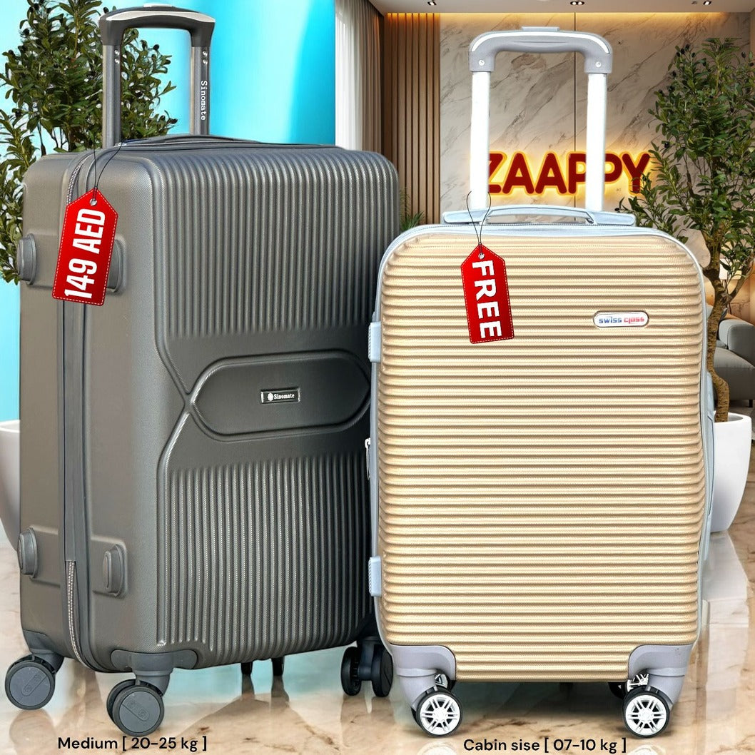 Medium Size 24" Luggage Bag | Cabin Size FREE | Lightweight ABS Travel Bags