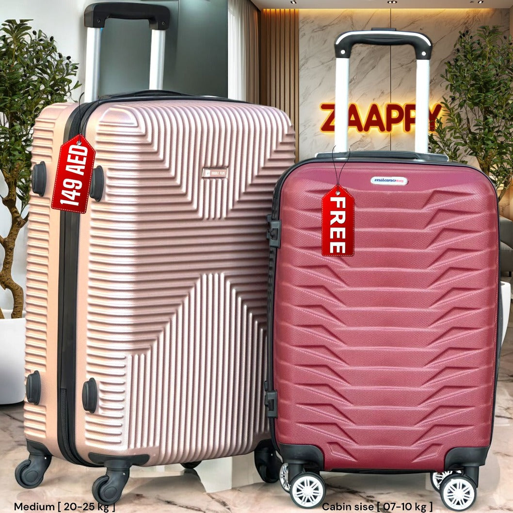 Medium Size 24" Luggage Bag | Cabin Size FREE | Lightweight ABS Travel Bags