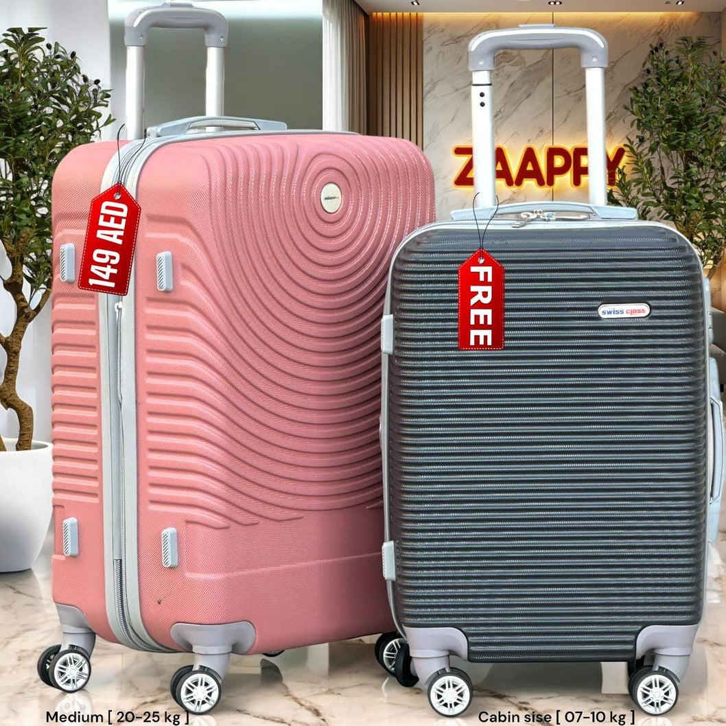 Medium Size 24" Luggage Bag | Cabin Size FREE | Lightweight ABS Travel Bags