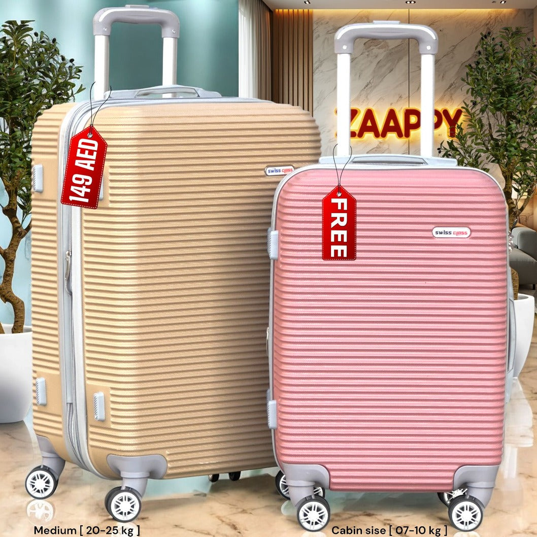 Medium Size 24" Luggage Bag | Cabin Size FREE | Lightweight ABS Travel Bags