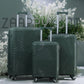 3 Piece Full Set 20" 24" 28 Inches Dark Green Colour Crossline PP Unbreakable Luggage Bag with Double Spinner Wheel Zaappy